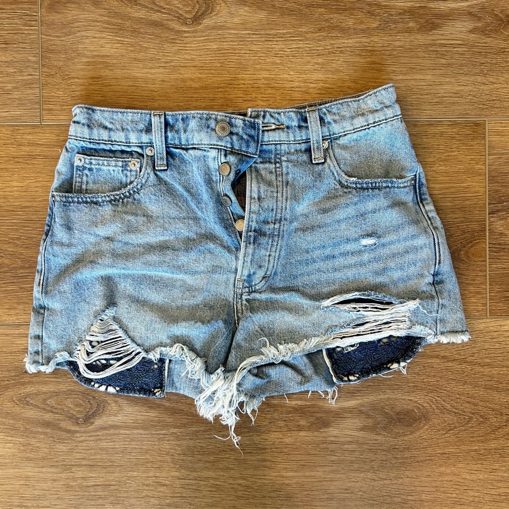 Distressed Denim Women's Shorts